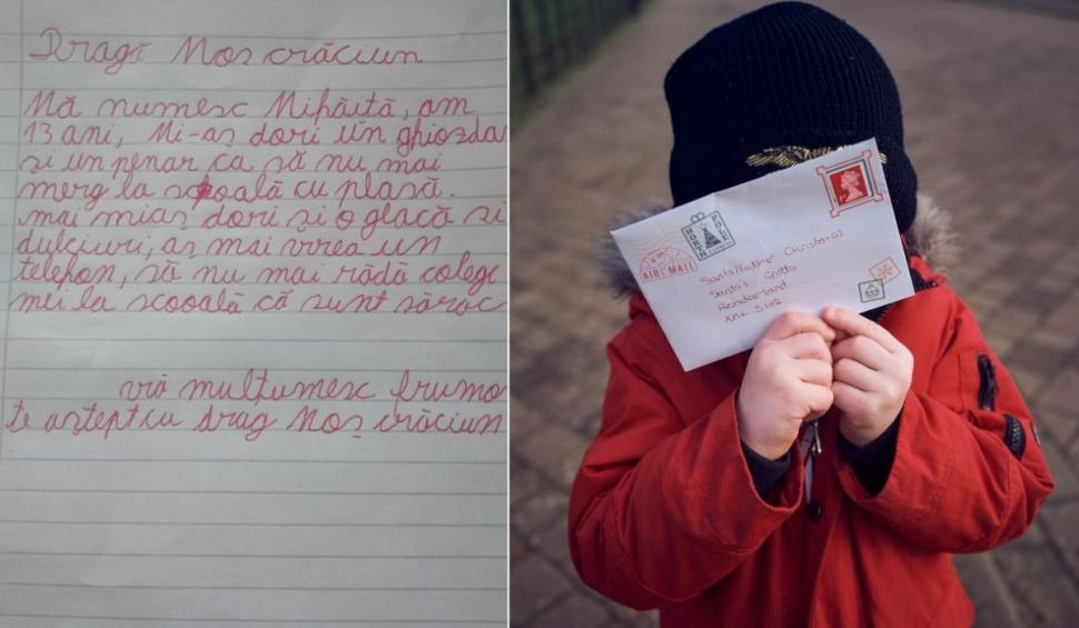 Mihăiţă, un copil din Alba, scrisoare către Moş Crăciun: "Mi-aş dori să nu mai merg la şcoală cu plasa"