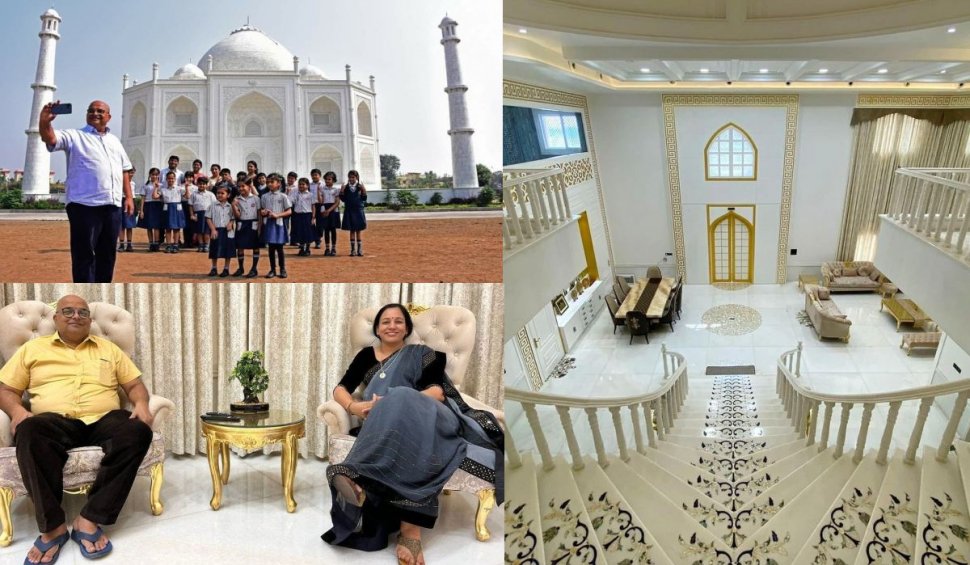 Un profesor din India a recreat Taj Mahal pentru soția lui: ”A avut o singură cerință pentru această casă”