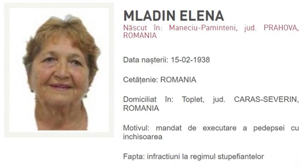 O traficantă de droguri de 83 de ani este cel mai vârstnic urmărit general din România