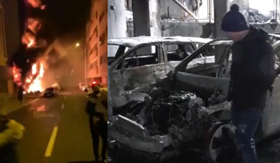 Noi imagini de la incendiul devastator care a mistuit un bloc din Constanţa 741562