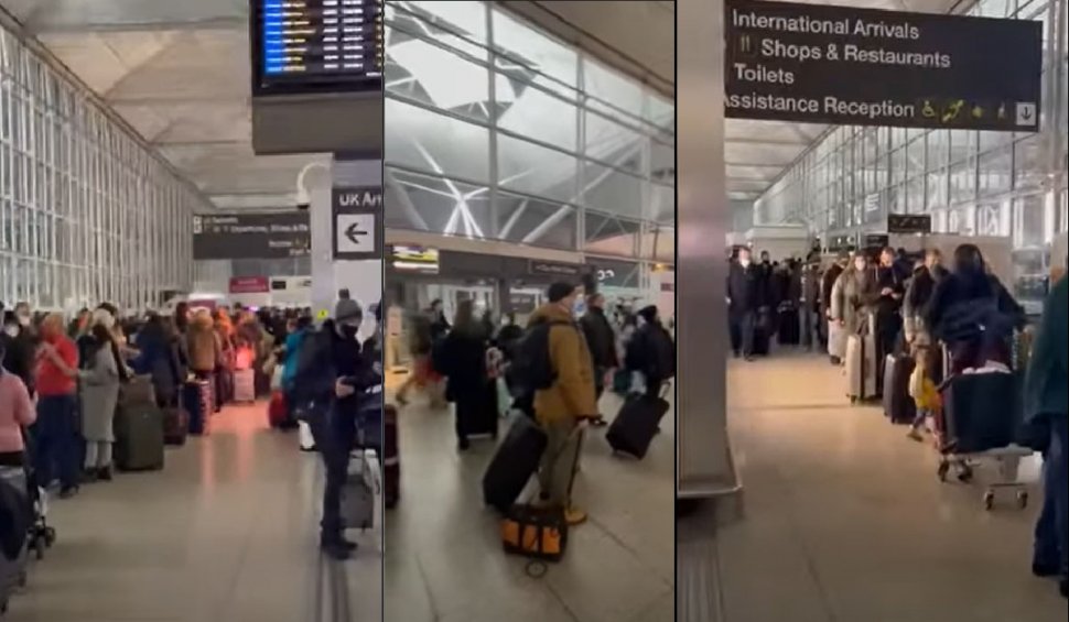 Peste 100 de români blocaţi pe un aeroport britanic după ce cursa le-a fost anulată 