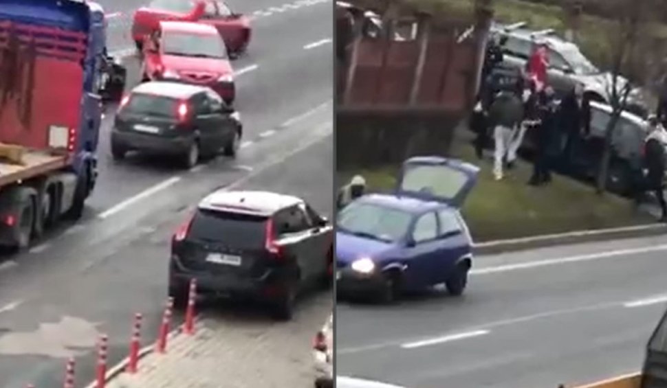 Bătaie cu pumni şi picioare după o ceartă în trafic pe o stradă din Cluj