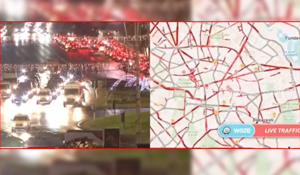 Bucureşti, sufocat de traficul intens înainte de Sărbători