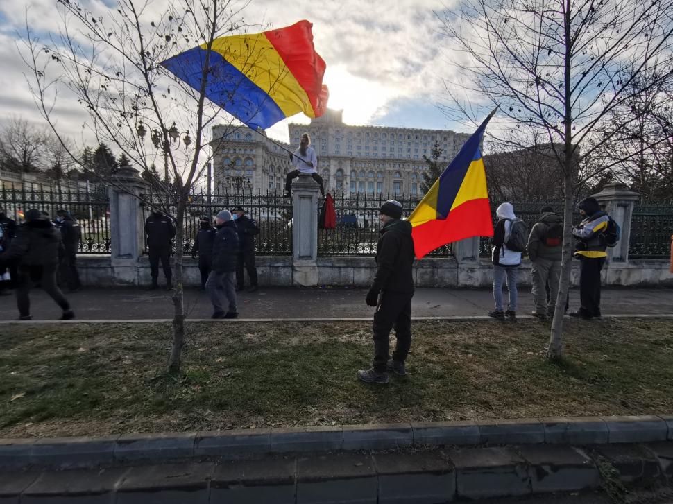Protest în Piaţa Universităţii. Circulaţia a fost blocată 741990