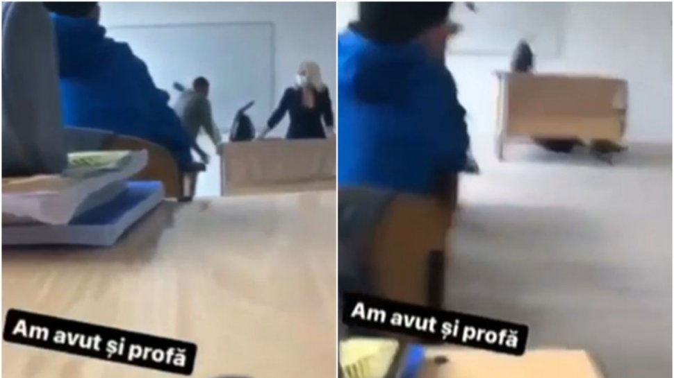 Profesoară prăbușită sub catedră din cauza unei farse a elevilor. Imaginile au făcut furori pe TikTok: ”Am avut și profă!”