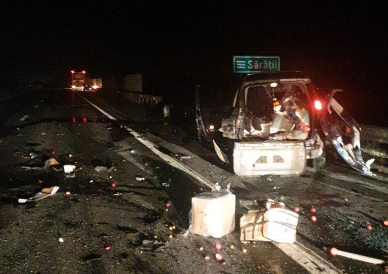 Șase mașini, dintre care trei TIR-uri, implicate înt-un accident pe autostrada Sebeș-Deva 742337