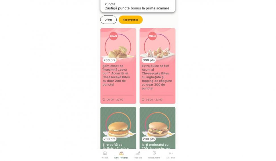 Aplicaţia care îţi transformă punctele în burgeri şi nu numai