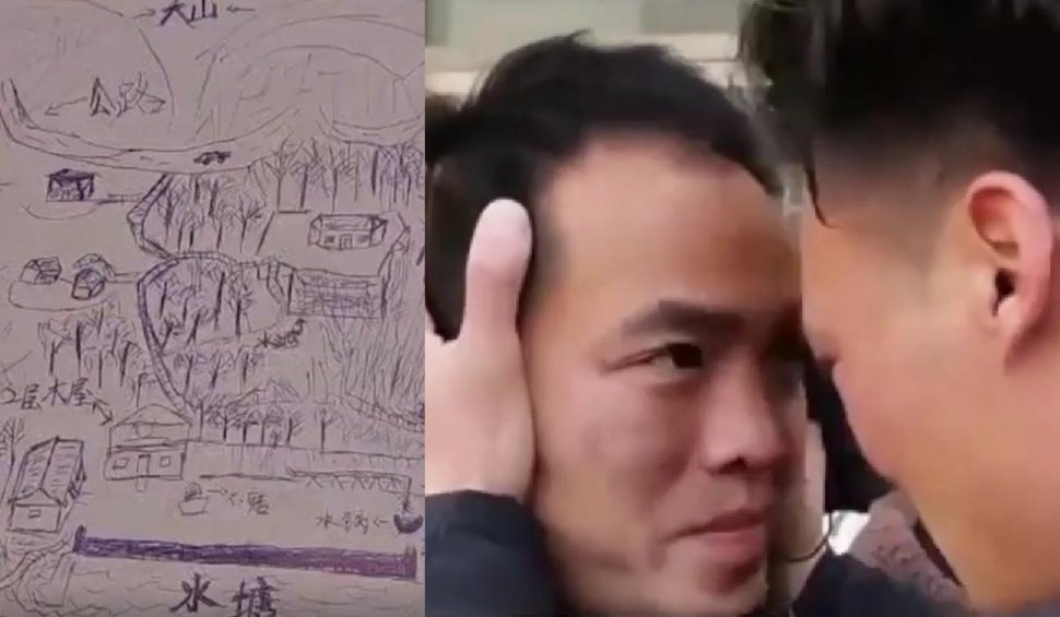 Un chinez, răpit în urmă cu 33 de ani, și-a găsit familia după ce a desenat din memorie harta satului natal