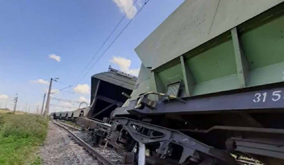 CFR: Un tren privat de marfă a deraiat în Galați