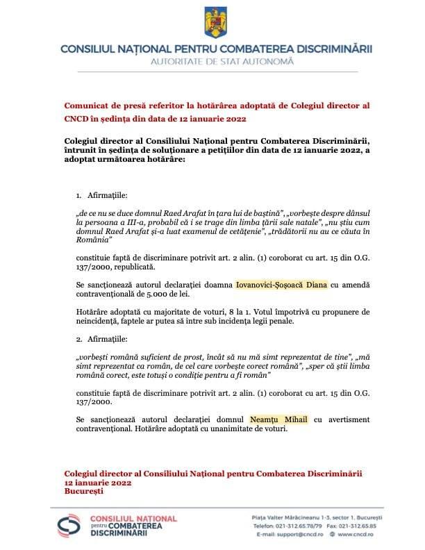 Reacția lui Raed Arafat, după ce Diana Șoșoacă a fost amendată pentru afirmații la adresa lui: "Rasismul și xenofobia reprezintă o boală terminală" 745288