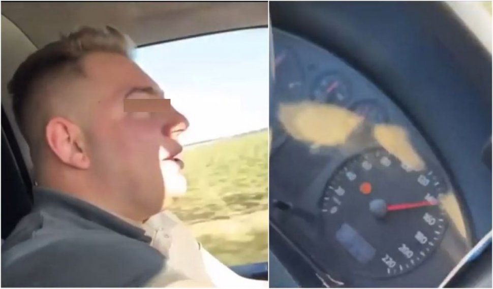 Un şofer teribilist, filmat de prietenul lui în timp ce conducea haotic pe un drum naţional din Dolj, amendat cu 1.885 lei