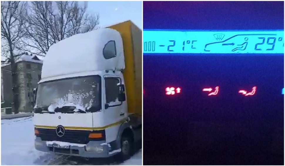 Polul frigului din România! Locul în care s-au înregistrat luni dimineața -21 de grade Celsius
