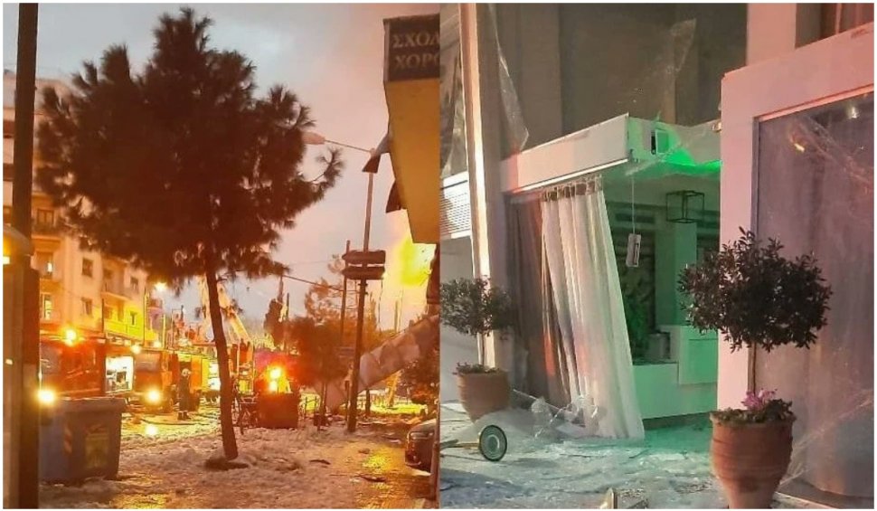 Explozie urmată de un incendiu în centrul Atenei