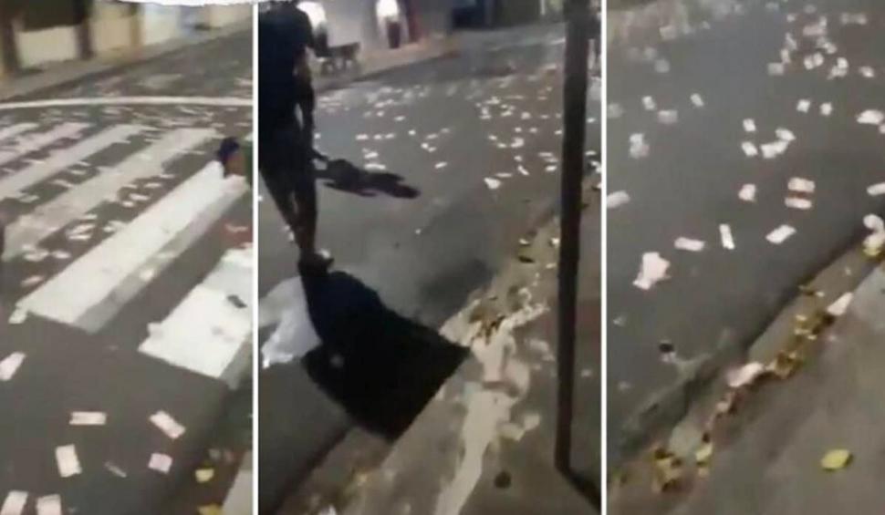 A plouat cu bani în Alexandria, Teleorman! Doi fraţi care se aflau în trafic s-au trezit cu o sacoşă plină cu bani pe parbrizul maşinii. Reacţia lor 747836