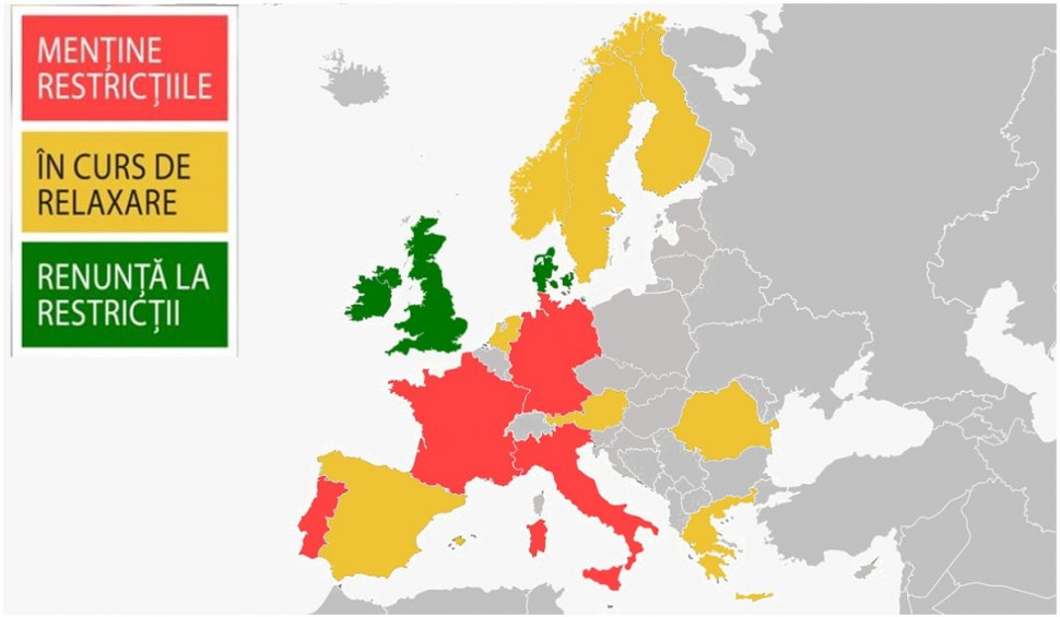 Harta ridicării restricțiilor anti-COVID din Europa. Unde au rămas cele mai stricte reguli
