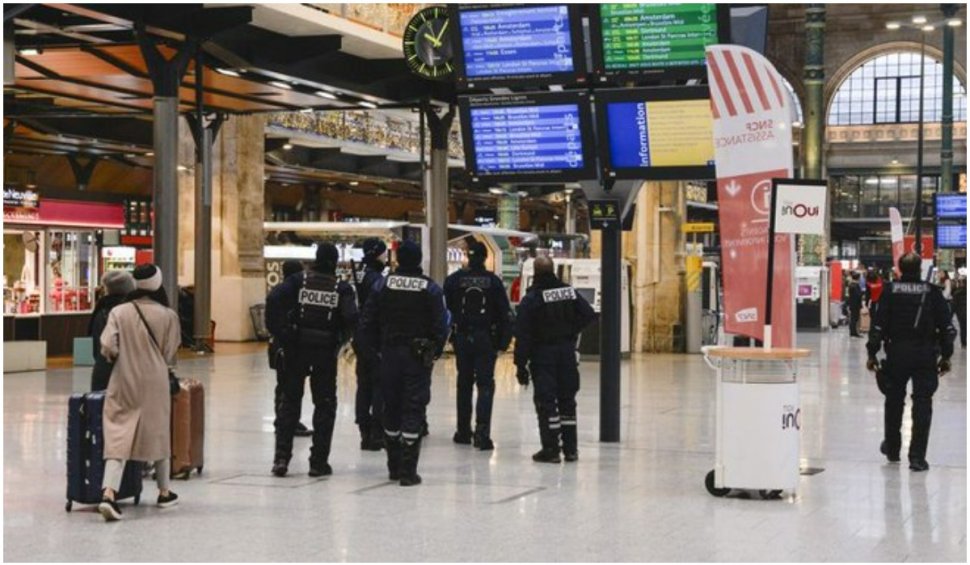 Un bărbat a fost împușcat mortal în Gara de Nord din Paris | Acesta atacase cu cuțitul doi polițiști