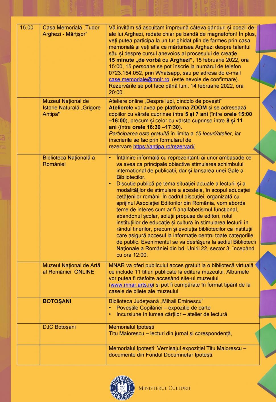 Ministrul Culturii, mesaj de Ziua națională a lecturii: ”Vă îndemn să sărbătoriți prin redescoperirea plăcerii de a citi” 750963