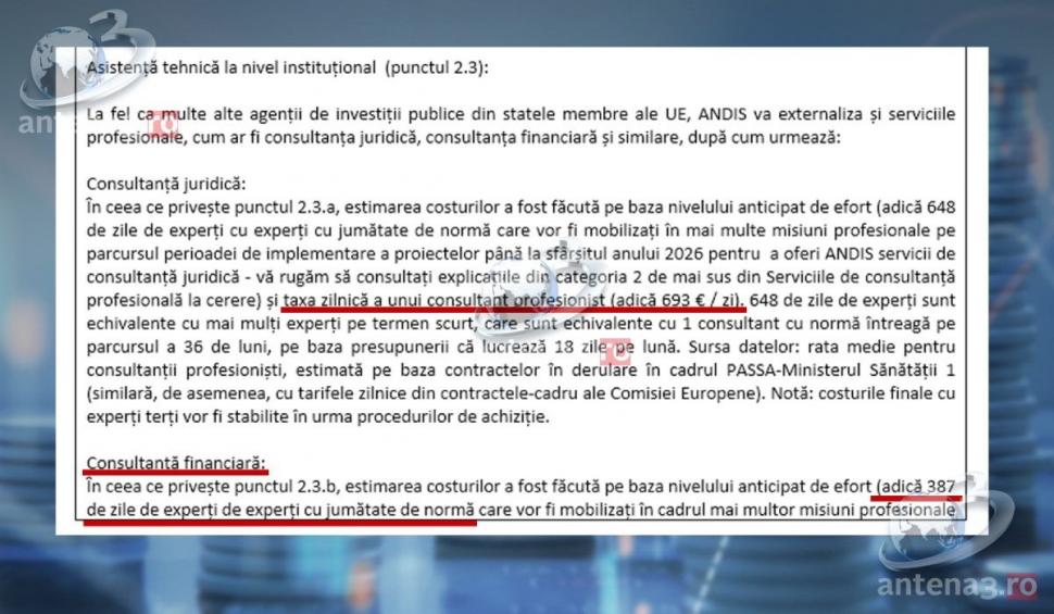 Documentul care stă la baza dezvăluirilor ministrului Rafila. "Consultanță" de la 693 la 2.000 euro/zi 751301
