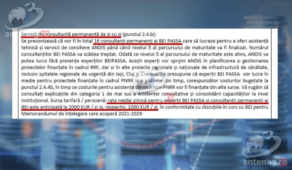 Documentul care stă la baza dezvăluirilor ministrului Rafila. "Consultanță" de la 693 la 2.000 euro/zi 751307