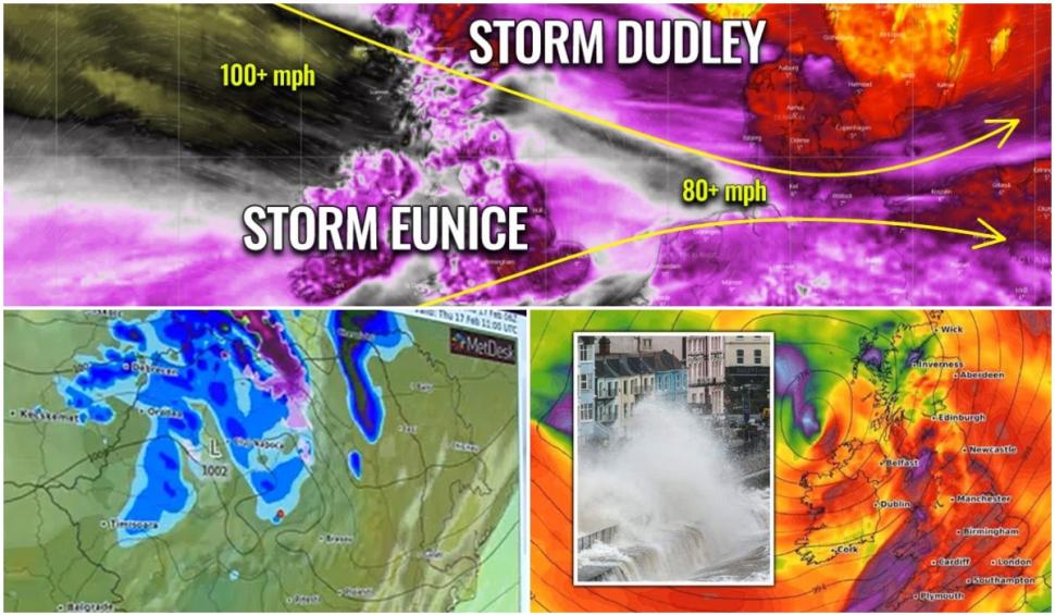 Furtunile care au făcut ravagii în Europa lovesc şi România. Meteorologii au emis cod portocaliu de vânt puternic 751496