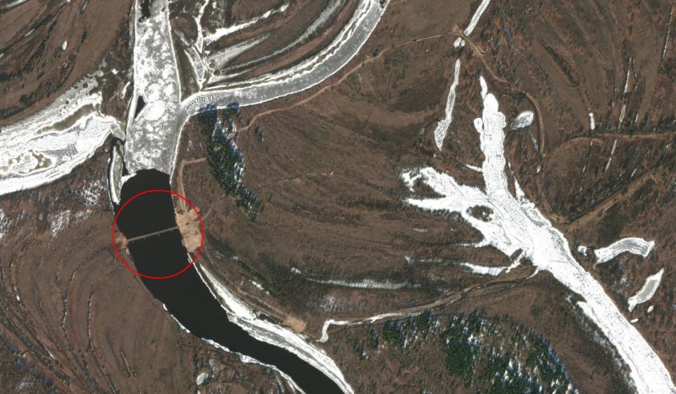 Pod militar amplasat peste un râu în Belarus, la 6 kilometri de granița cu Ucraina 751406