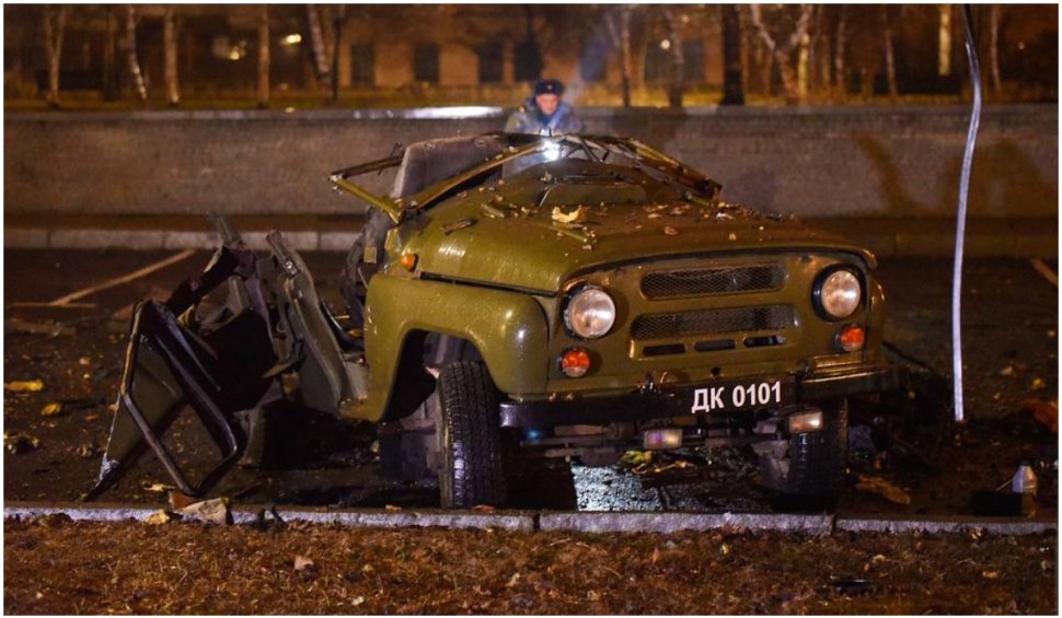 Mașina care a explodat la Doneţk ar fi a unui comandant insurgent. Nu au fost victime