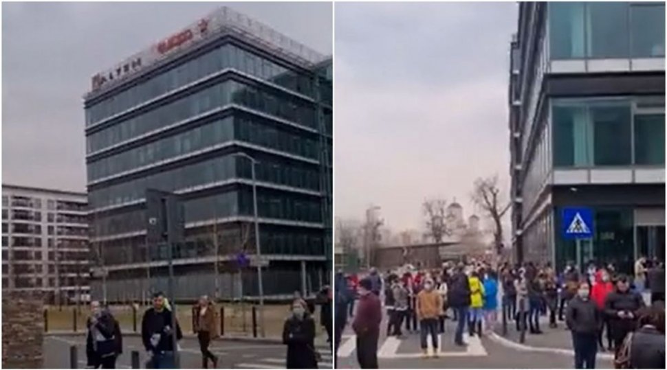 Alertă cu bombă în București! O clădire de birouri a fost evacuată 