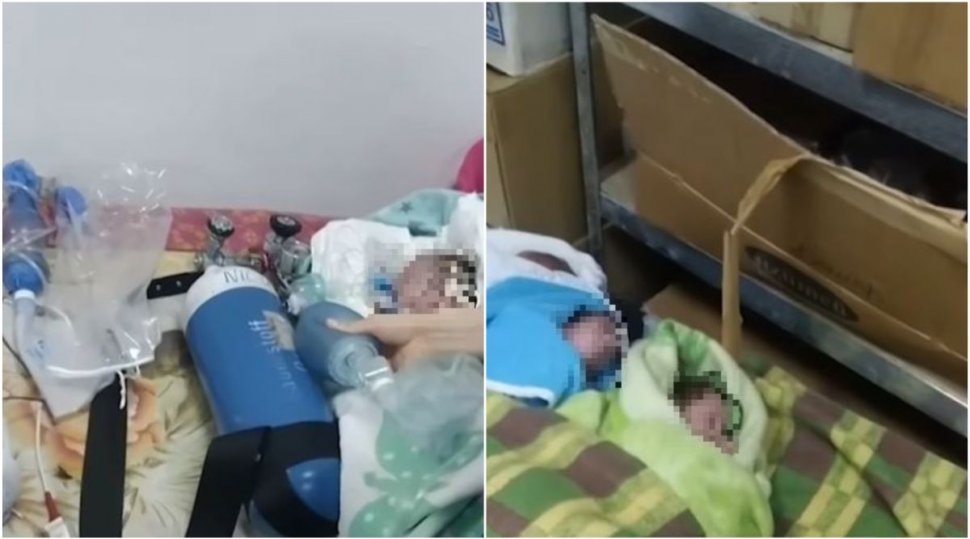 Nou născuți și prematuri intubați, ținuți într-un adăpost anti-rachetă, în Ucraina