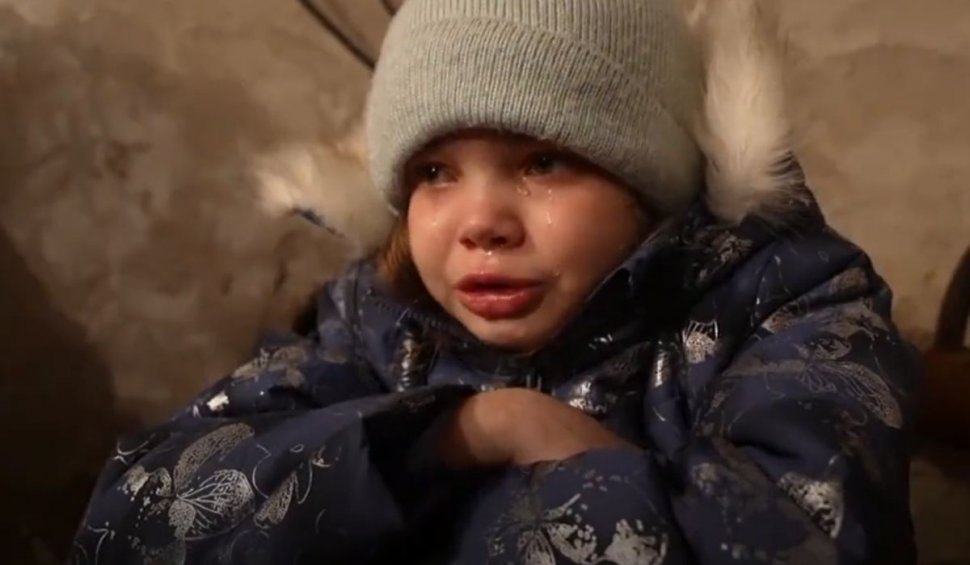 Imaginile războiului din Ucraina, prin ochii înlăcrimaţi ai unei fetiţe:  "Nu vreau să mor. Vreau să se termine cât mai curând"
