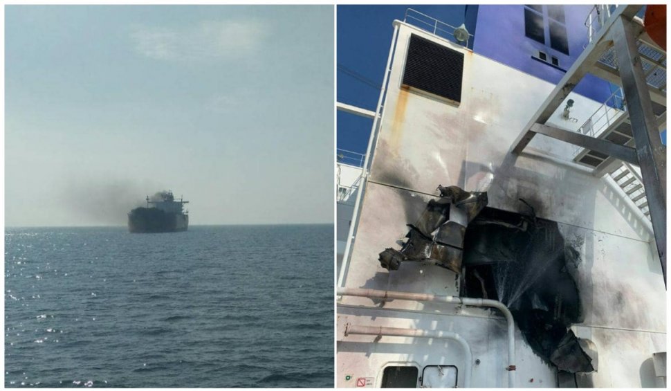 O navă sub pavilion moldovenesc a fost bombardată în Marea Neagră
