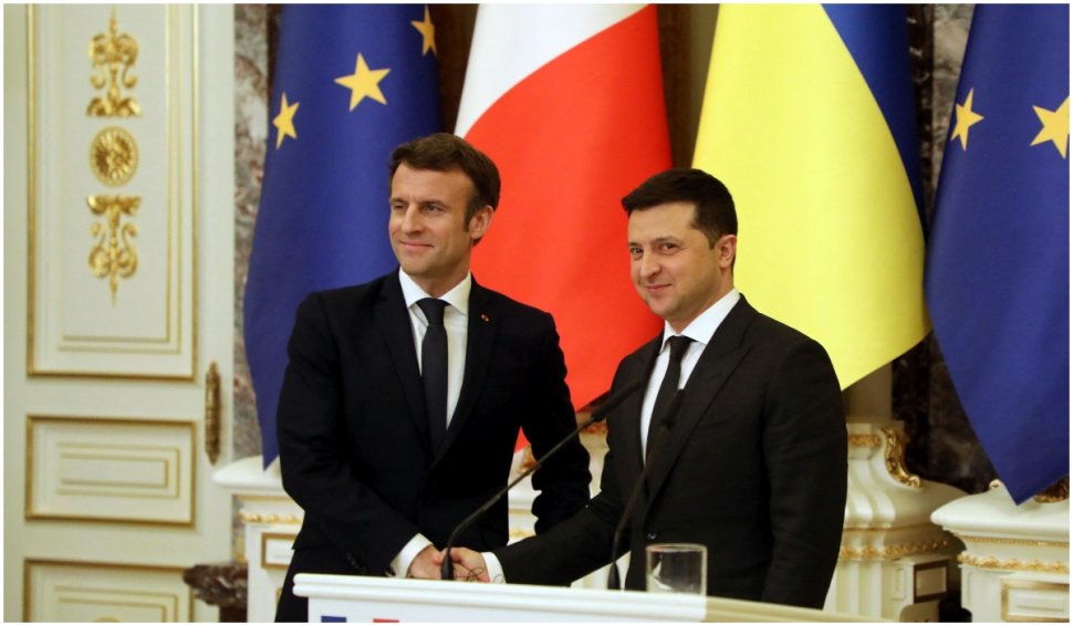 Volodimir Zelenski a vorbit cu Emmanuel Macron: ”Armele vin la noi”