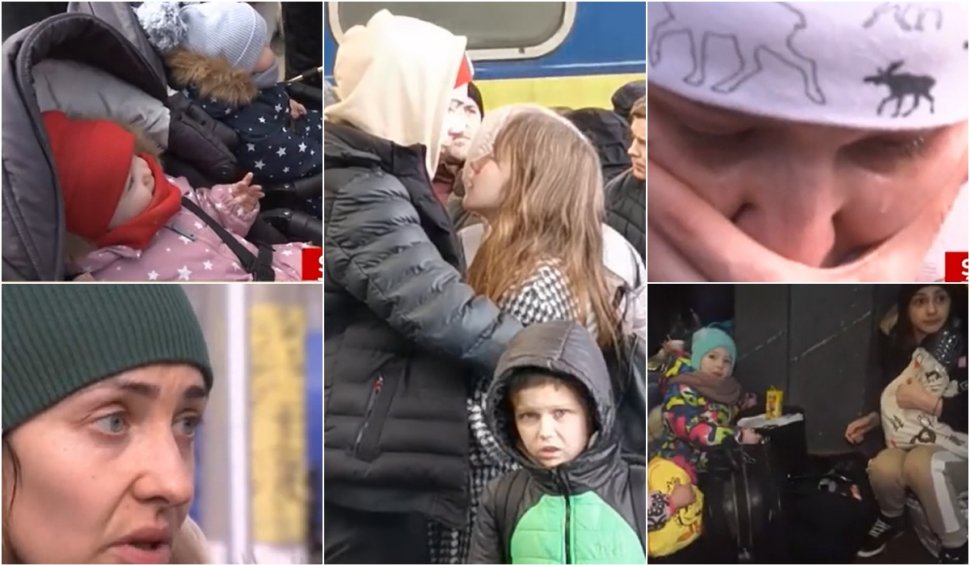 Victimele catastrofei umanitare provocate de Vladimir Putin | Mame cu copii în braţe aşteaptă trenurile disperării