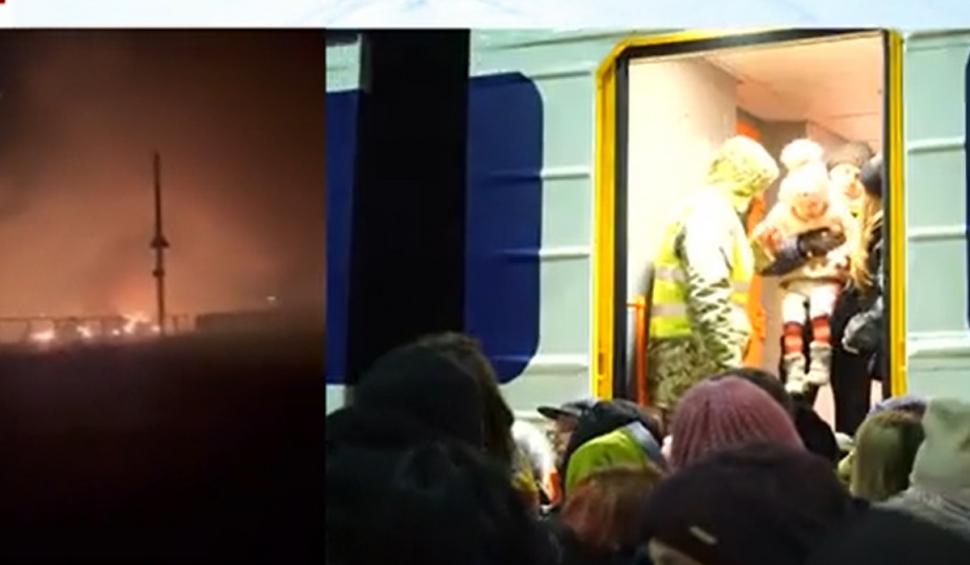 Imagini din gara disperării din Lvov | Mame cu bebeluşi în braţe imploră să fie luate în trenul salvării 753505