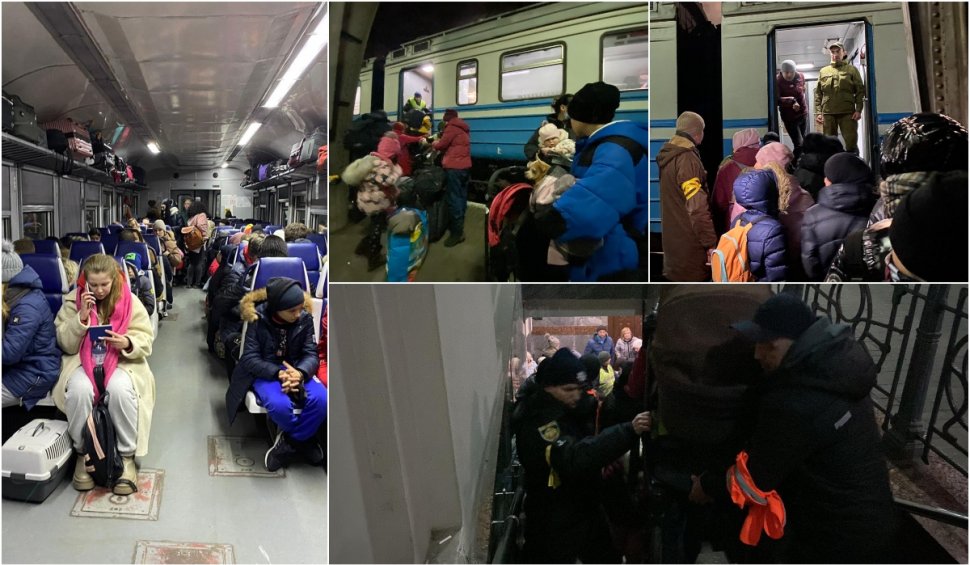Război în Ucraina. Un loc în tren, înseamnă un loc la viaţă | În Lvov lupta pentru supraviețuire se duce peste tot