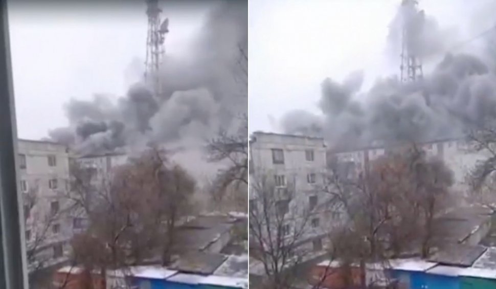 Încă un turn de comunicații din estul Ucrainei a fost lovit de ruși cu un proiectil
