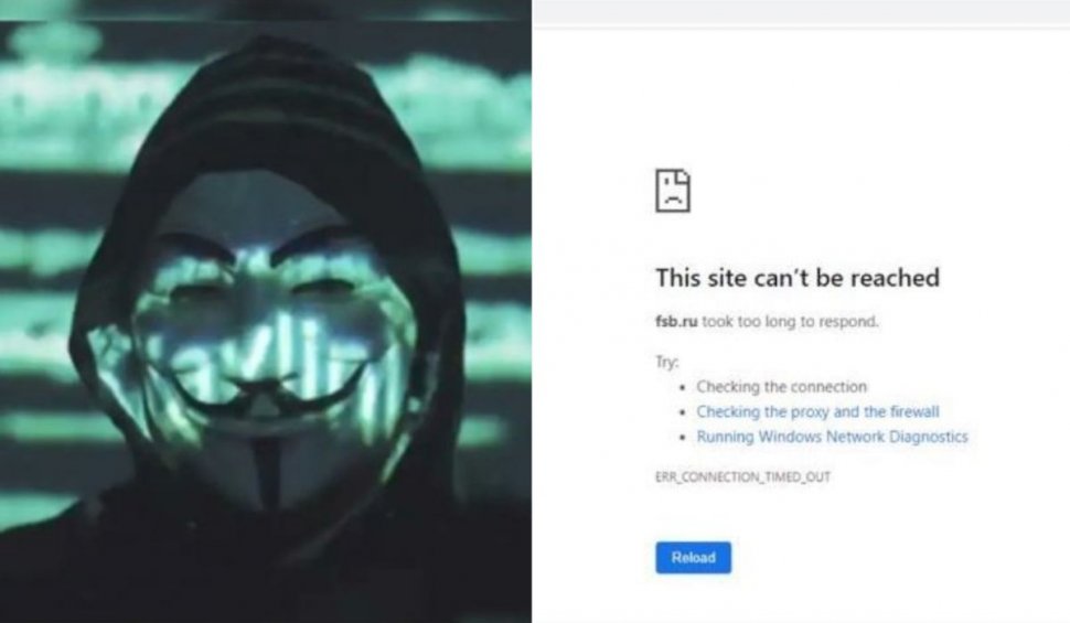 Site-ul FSB a fost închis de hackerii de la Anonymous