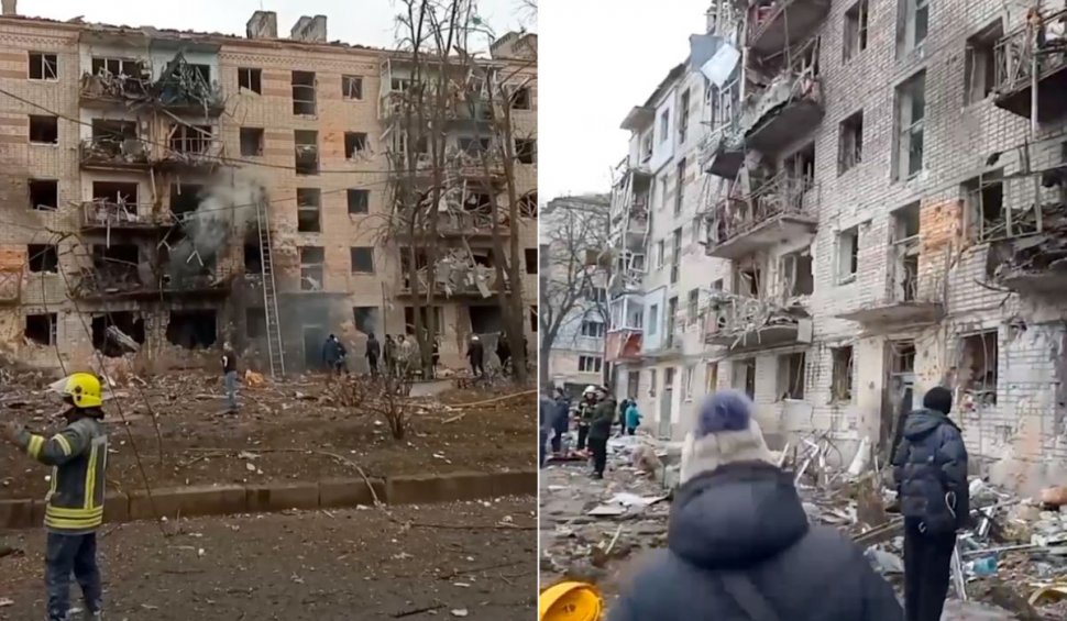 Cum arată oraşul Harkov, după bombardamentele de noaptea trecută