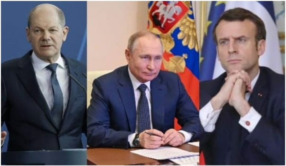 Olaf Scholz și Emmanuel Macron au îndemnat la încetarea imediată a focului în convorbirea cu Putin