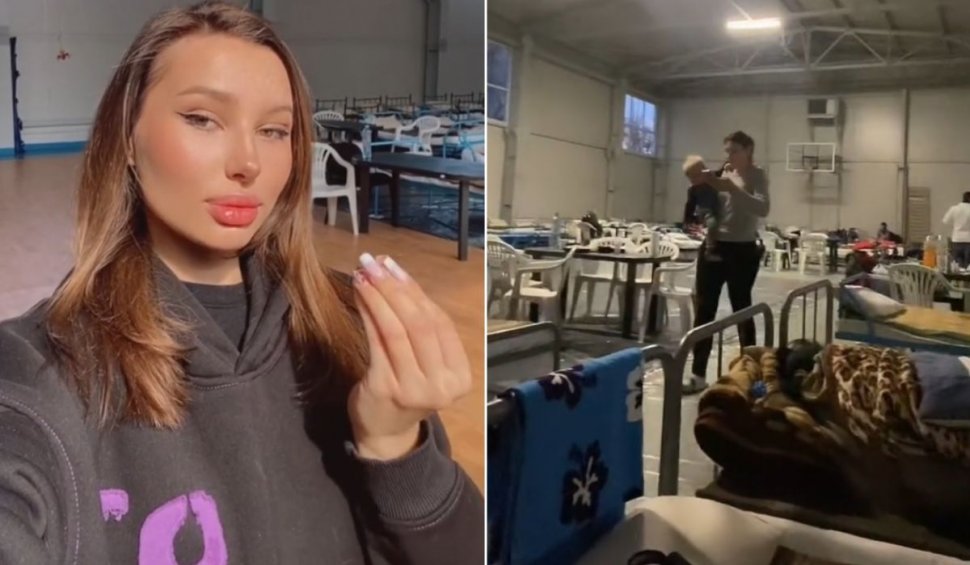 Tânără din Ucraina, refugiată într-o sală de sport din Galaţi, clipuri virale pe TikTok