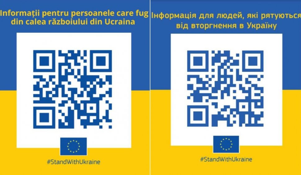 Comisia Europeană pune la dispoziţie coduri QR cu informaţii pentru refugiaţii din Ucraina