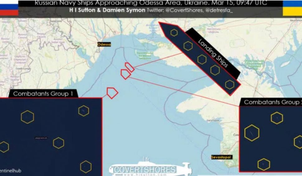 Hărțile momentului: Rușii trimit nave către Odesa