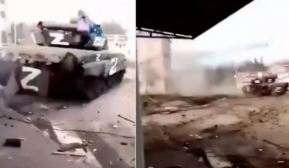 Imagini cu tancurile rusești care bombardează blocuri din Ucraina. Rușii continuă să atace zone rezidențiale