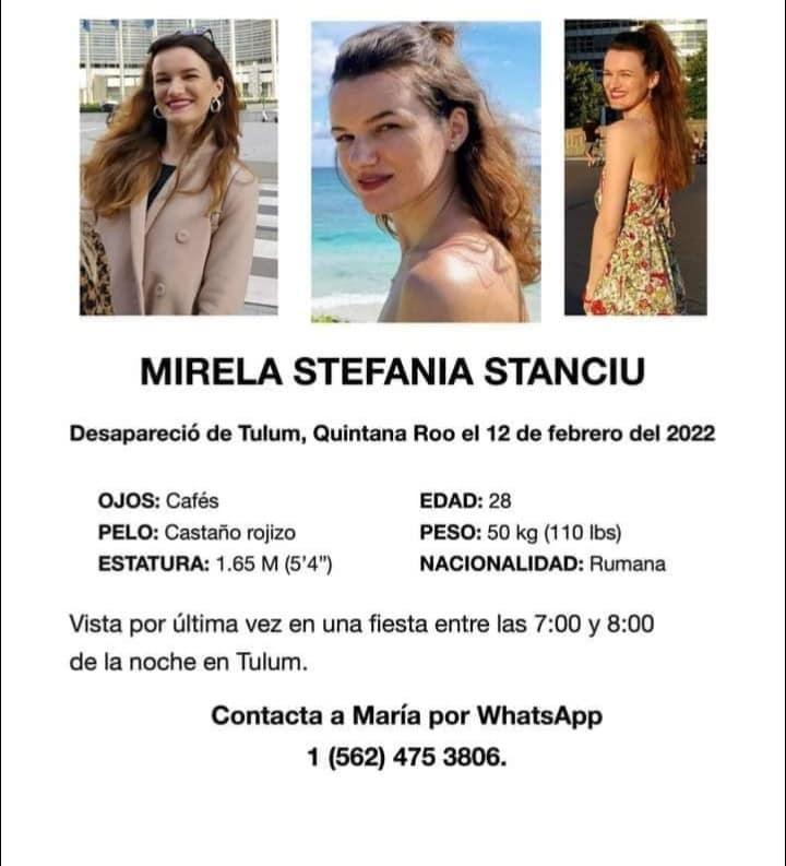 Mirela, o tânără româncă, a dispărut fără urmă după ce a mers la o petrecere în Tulum, Mexic 756480