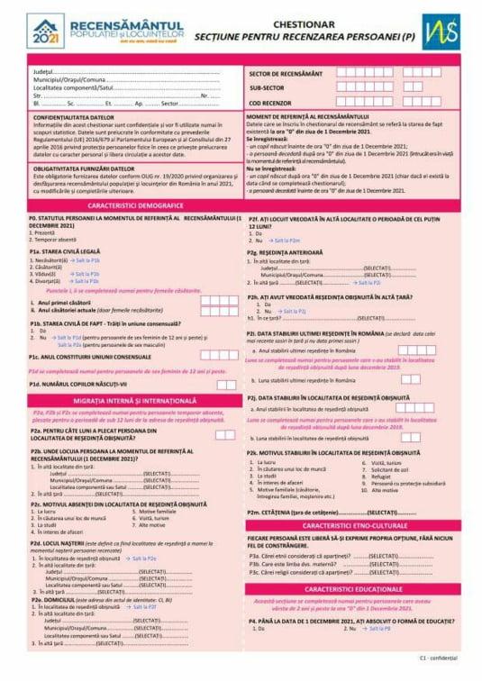 A început recensământul online. Ce întrebări au primit românii în