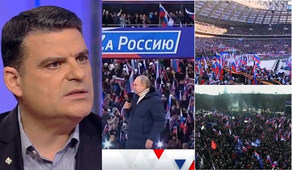 Radu Tudor, despre ruşii care sărbătoresc la Moscova anexarea Crimeei: "Un spectacol absolut respingător pe care Vladimir Putin şi-l organizează singur"