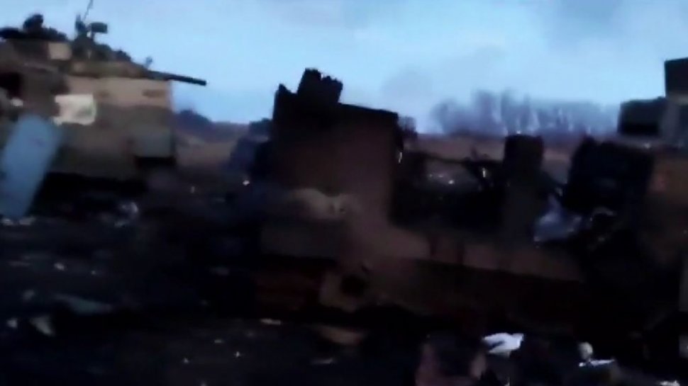 Imagini de la locul masacrului. Unitate rusă distrusă în totalitate de ucraineni