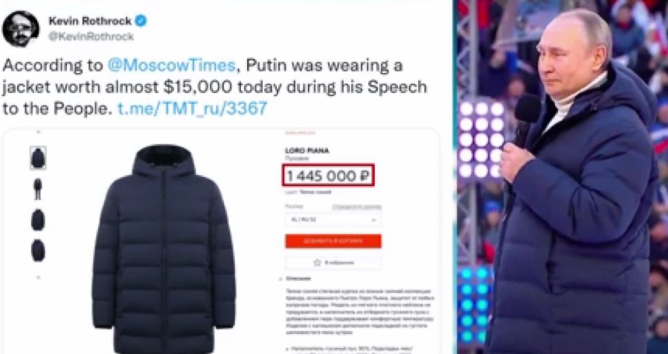 Ruşii se bat pe alimente, Vladimir Putin se afişează cu geacă de 12.000 de euro