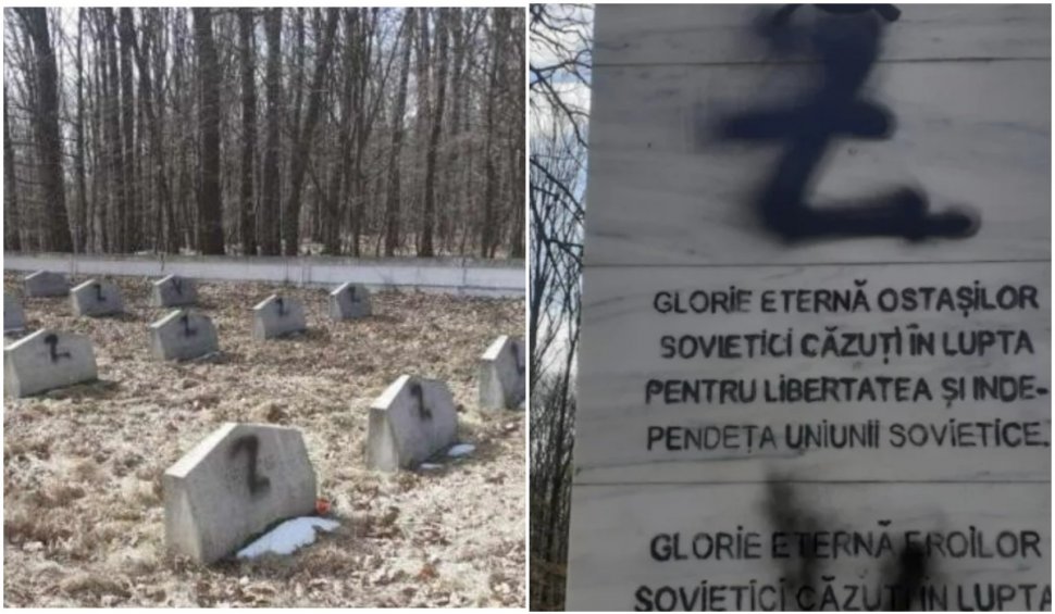 Anchetă la Iaşi după ce pe mormintele soldaţilor ruşi din cimitirul de la Moţca a fost scrisă litera Z