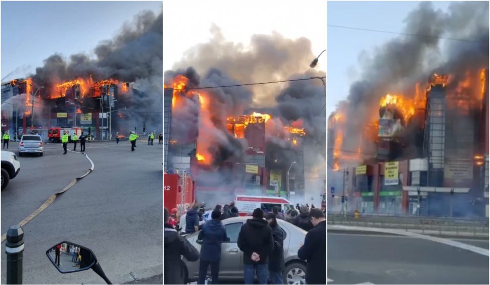 Incendiu puternic la un centru comercial din București. Magazinul fusese amendat pentru lipsa autorizației de securitate la incendiu