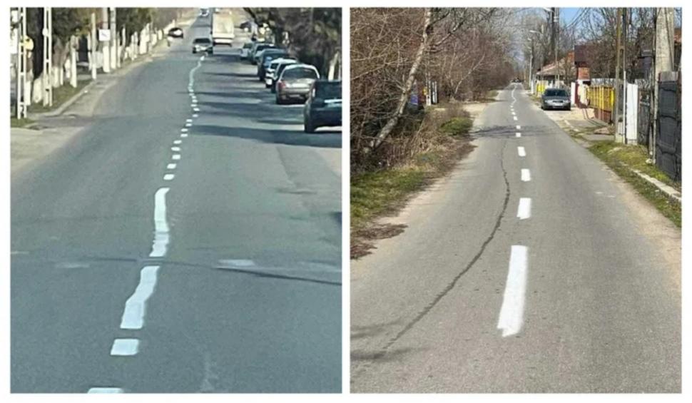 Cum arată o stradă din Drăgăşani după ce "Dorel" a făcut marcajul rutier. "A fost realizat pe ritmuri de 'Jerusalema'?" 757601